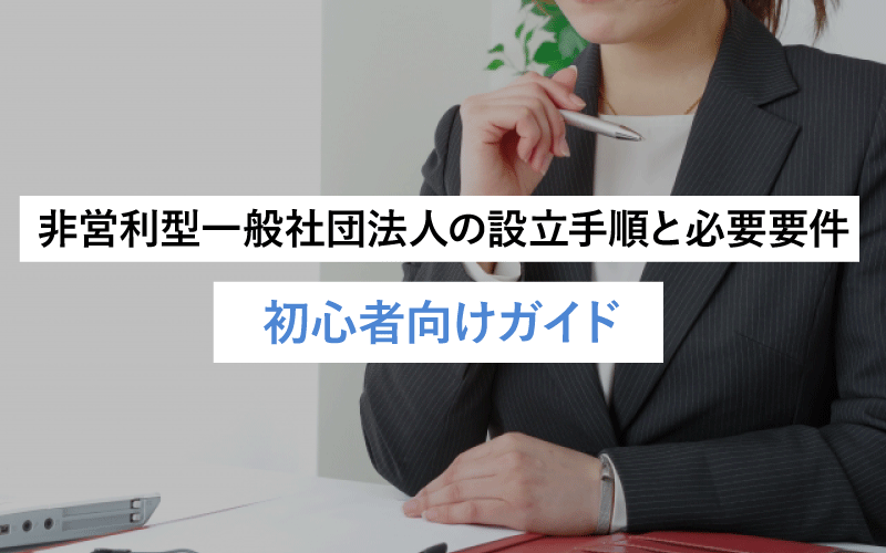 非営利型一般社団法人の設立手順と必要要件｜初心者向けガイド